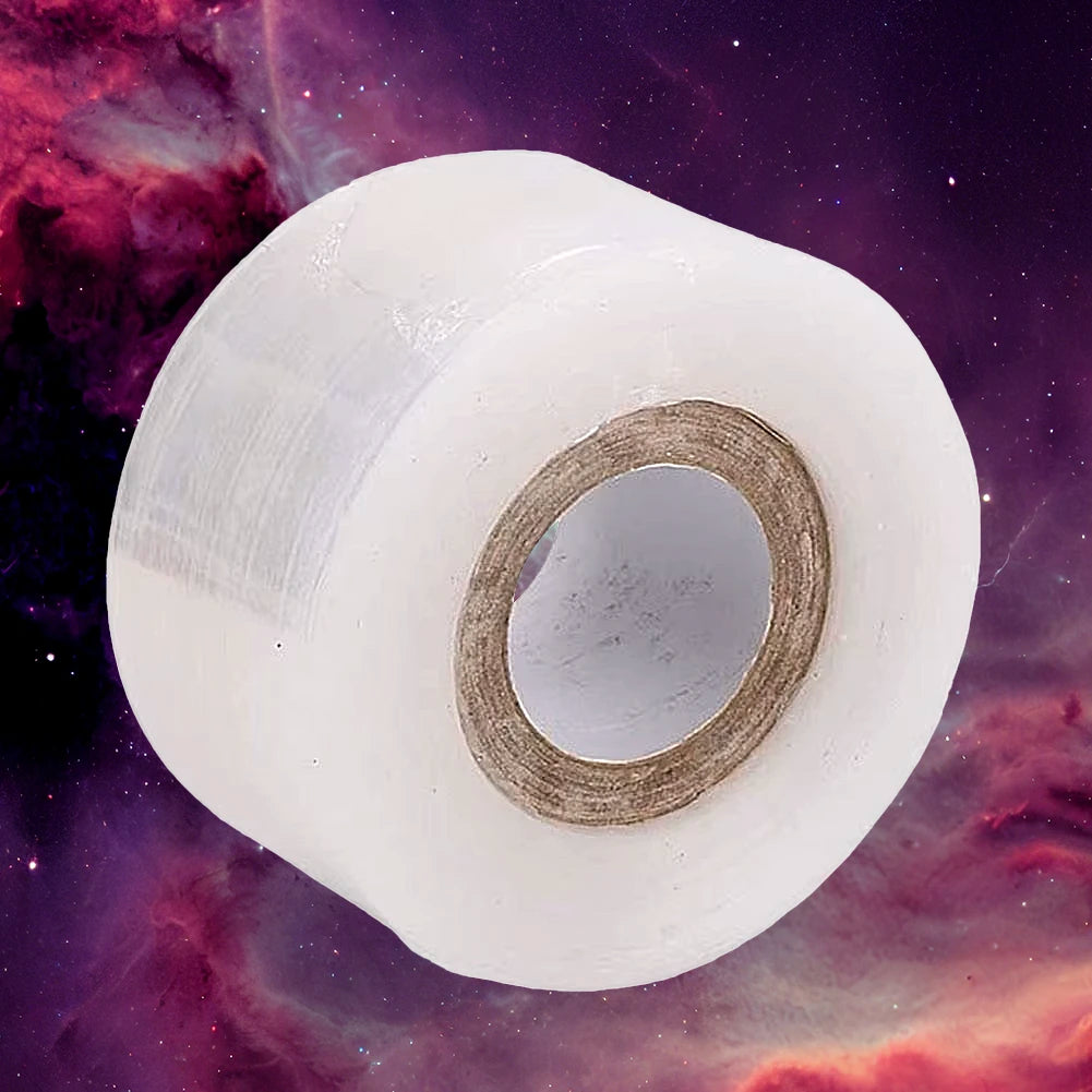 Clear stretchable laboratory grafting tape roll (4 cm × 200 m) used for sealing petri dishes in mycology labs