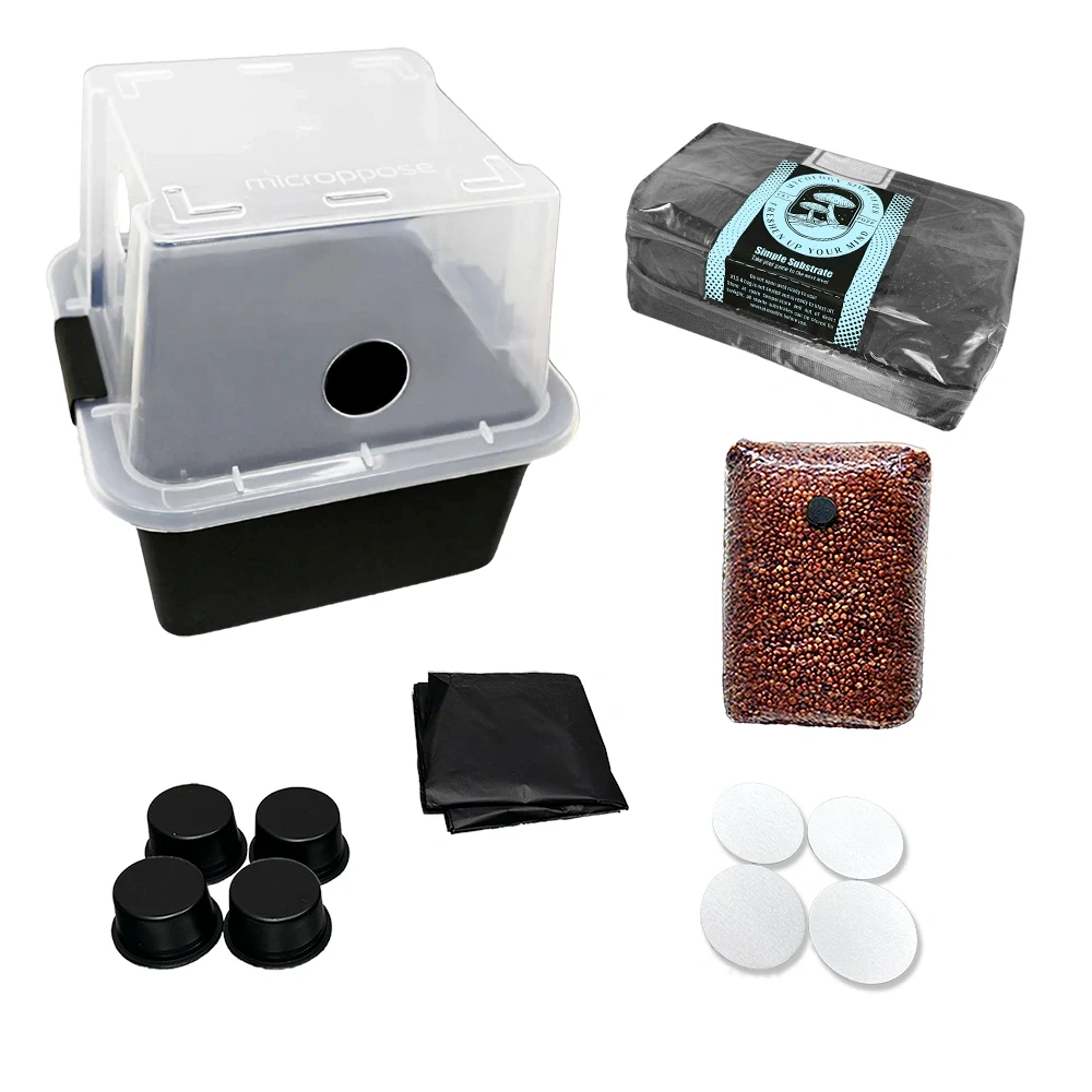 Monotub Mushroom Growing Kit – Complete Setup, substrate, milo sorghum