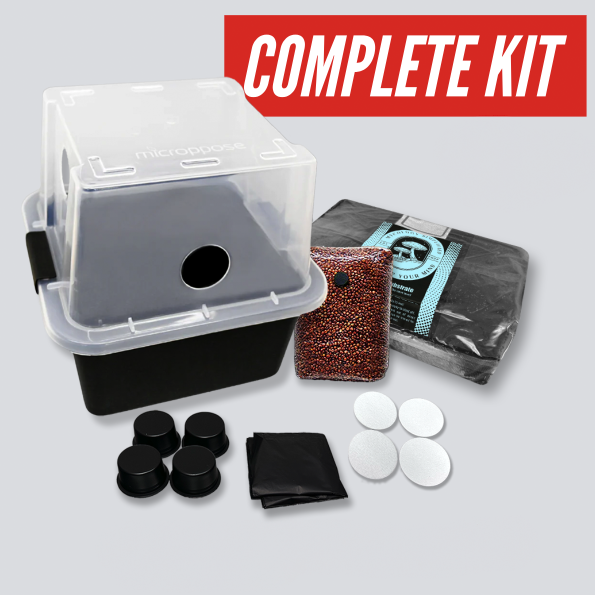 Complete Monotub mushroom grow kit
