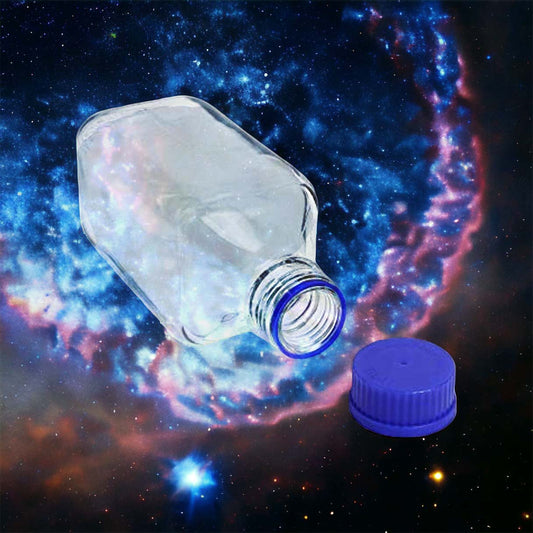 Square Borosilicate Media Bottles - Durable Liquid Storage with Leakproof Caps