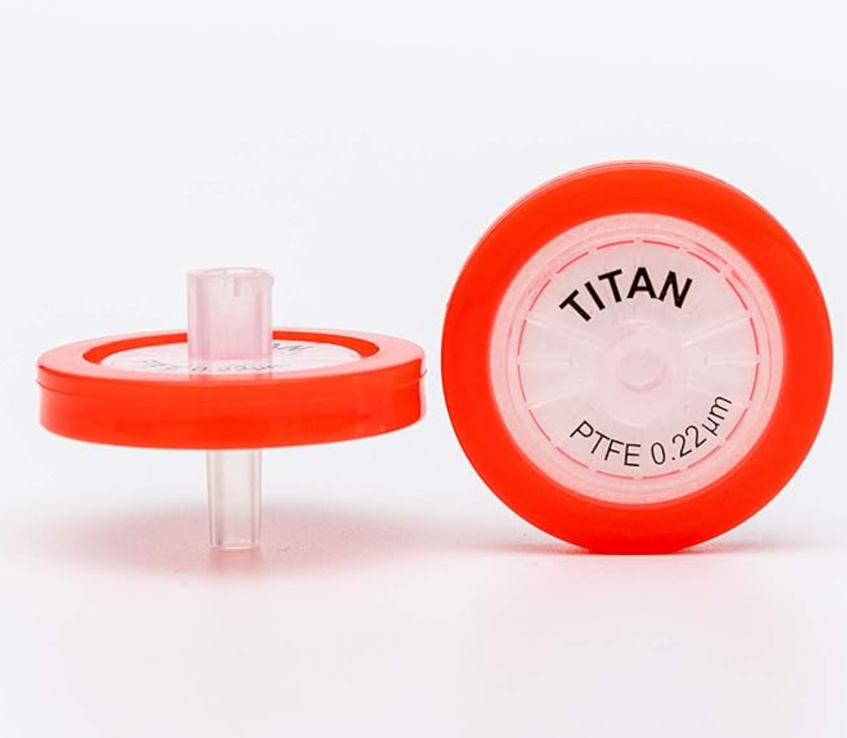 100 stuks niet-steriele PTFE spuitfilters 25 mm diameter 0,22 um poriegrootte 100 stuks niet-steriele PTFE spuitfilters 25 mm diameter 0,22 um poriegrootte