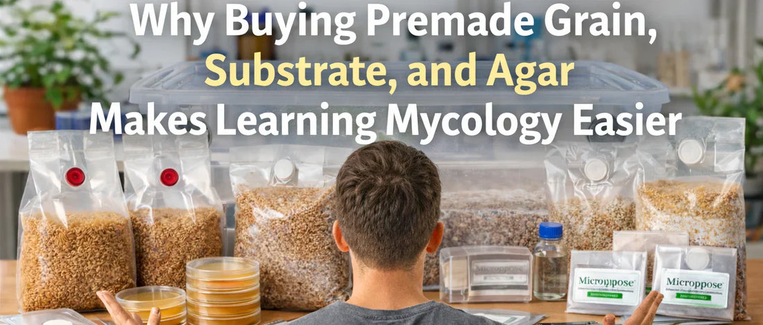 Why Premade Grain, Substrate, and Agar Make Mushroom Growing Easier for Beginners