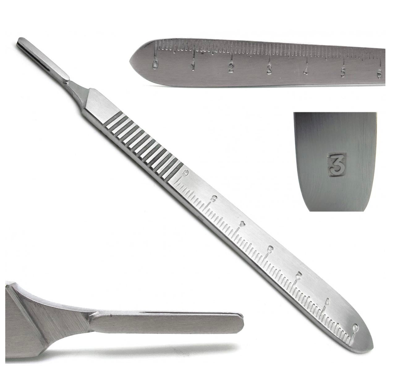 Scalpel Handle No. 3  - Premium Stainless Steel 