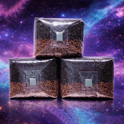 3 x 3lb all in one bags on a space background